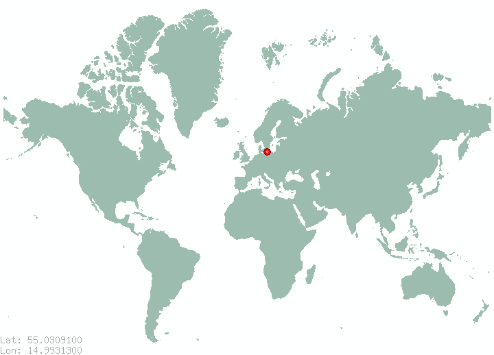 Pedersker in world map